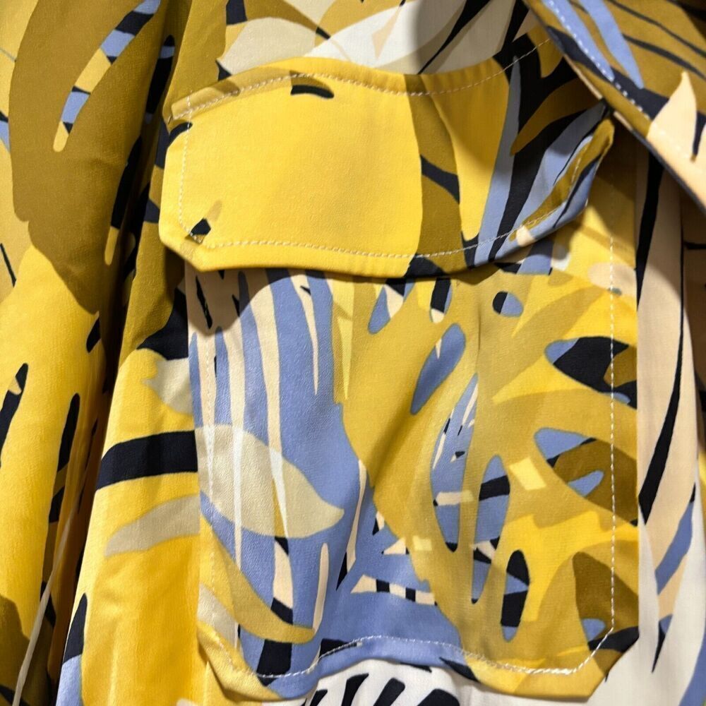 INC International Concepts Jeannie Mai X INC Midi‎ Dress Plus 0X Palm Print - Picture 8 of 12